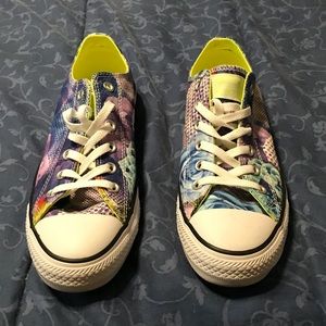 Converse all star print canvas shoes size 10